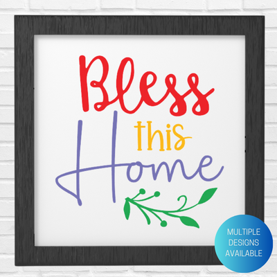 12x12 Framed Sign - Family Themes | Multiple Designs Available