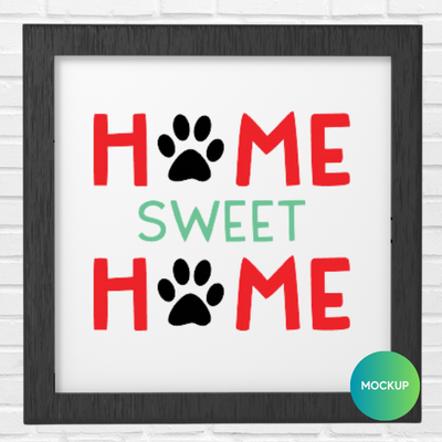 12x12 Framed Sign - Dog Themes | Multiple Designs Available